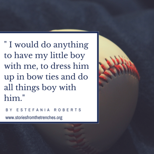 Quote from the story: 'I would do anything to have my little boy with me, to dress him up in bow ties and do all things boy with him.'