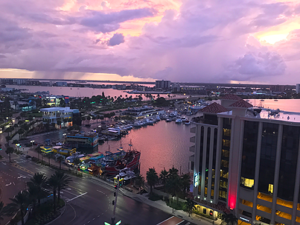 A picture showing an overlook of Clearwater Beach Bay